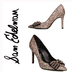 Circus by Sam Edelman Glitter Bow Heels NWOT